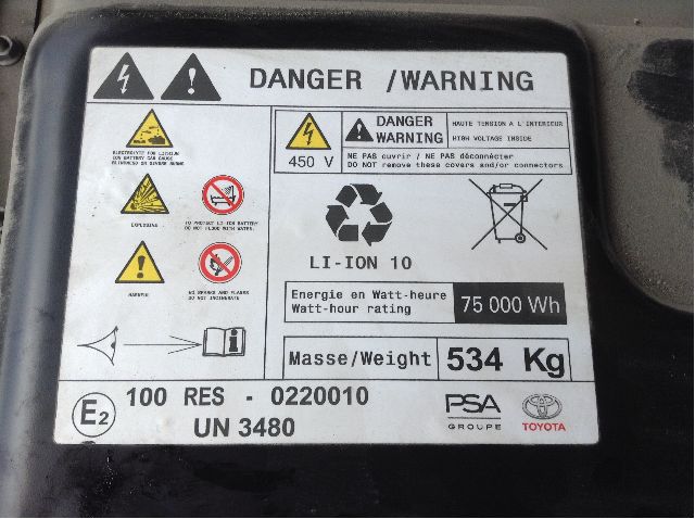 Batteripakke elbil til Peugeot Expert 2016-->> (Type III) (PEUGEOT|16 862 029 80|)