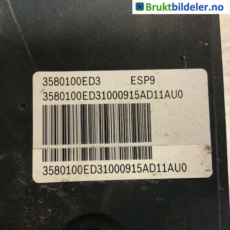 ABS sentral til XPeng P7 2021-->>  (3580100ED3|)