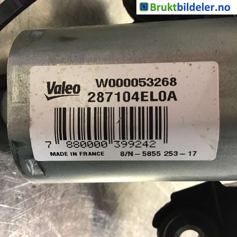 Viskermotor bakrute til Nissan Qashqai 2014-2021 (Type II)  (NISSAN|287104EL0A|W000053268|)