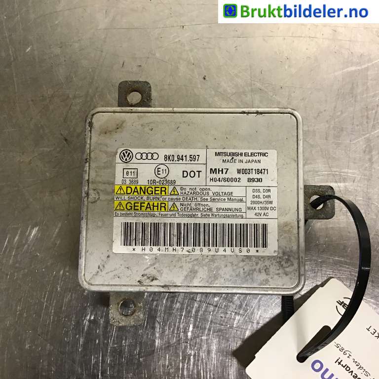 Styreenhet xenon/ballast til Audi A4 2007-2014 (Type IV) (B8) (B8) (AUDI|8K0 941 597 E|W003T18471|)