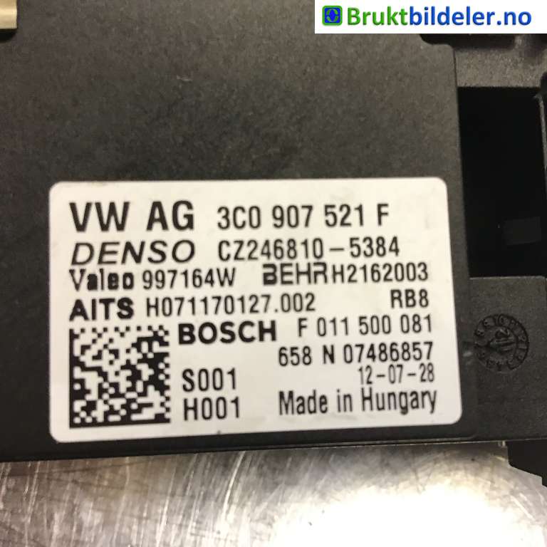 Varmeapparat motstand til VW Scirocco 2008-2013  (VOLKSWAGEN|3C0 907 521 F|246810-5384|)