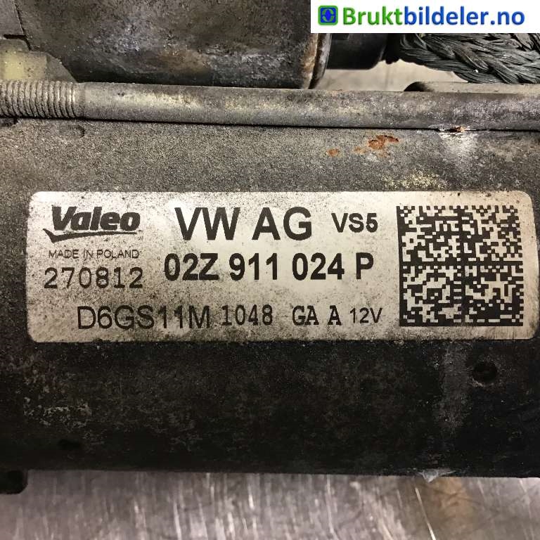 Starter til VW Scirocco 2008-2013  (VOLKSWAGEN|02Z 911 024 P|270812|)