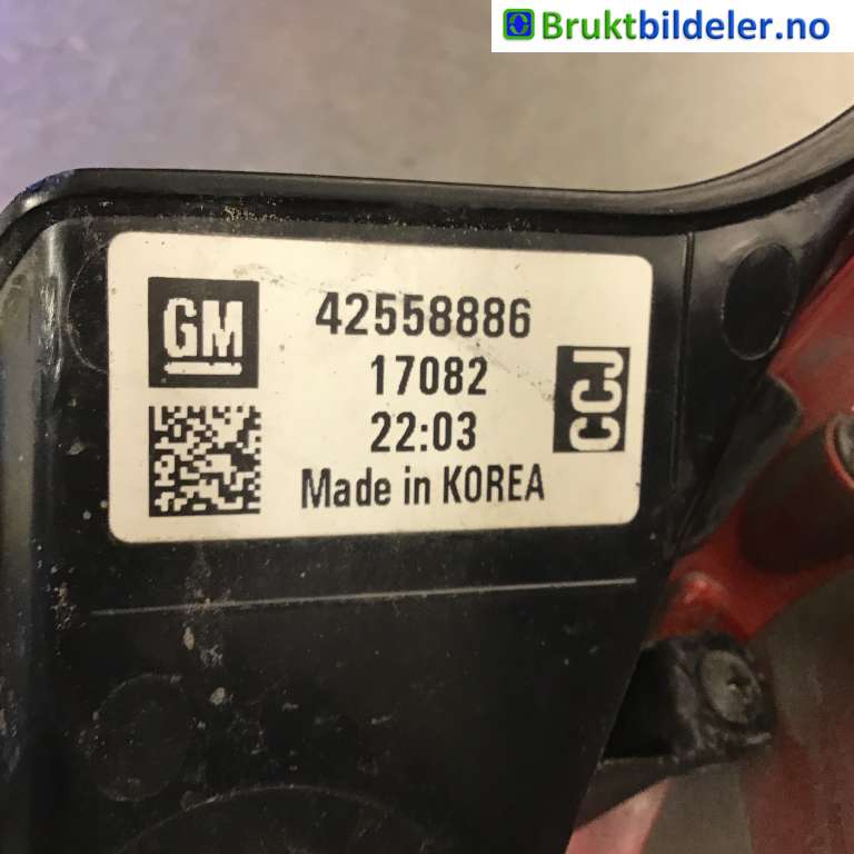 Baklykt venstre til Opel Mokka 2012-2016 (Type I, Fase 1)  (OPEL|42558886|)