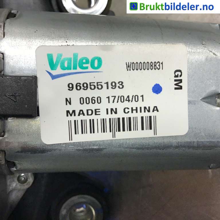 Viskermotor bakrute til Opel Mokka 2012-2016 (Type I, Fase 1)  (OPEL|96955193|W000008831|)