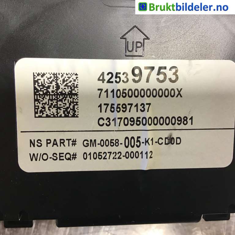Instrumentpanel til Opel Mokka 2012-2016 (Type I, Fase 1)  (OPEL|42539753|175597137|)