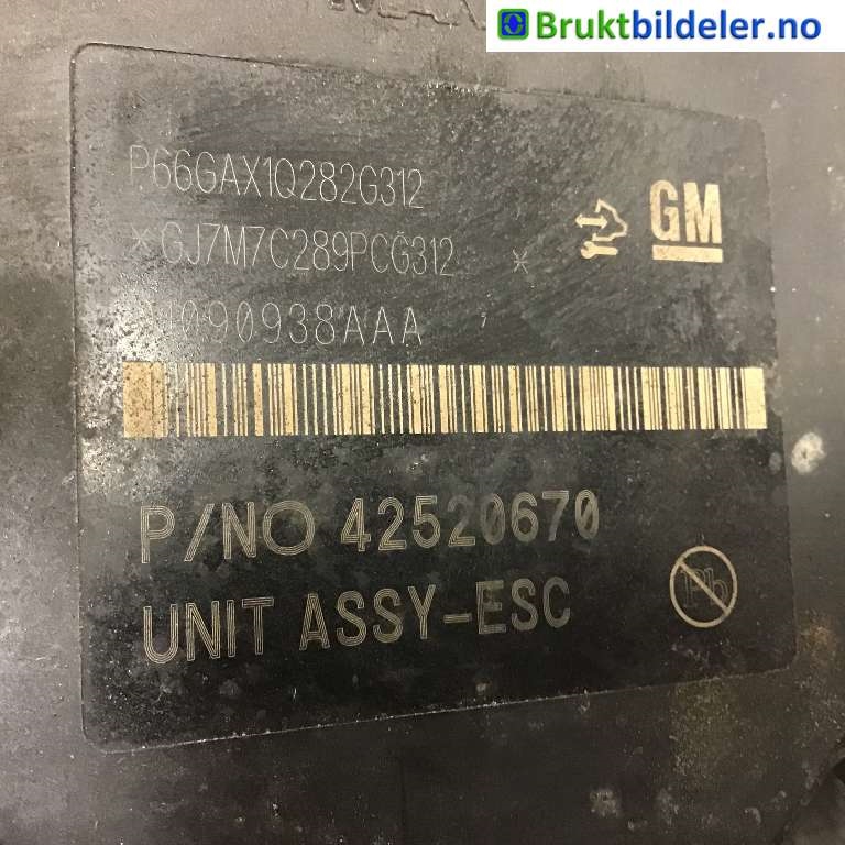 ABS sentral til Opel Mokka 2012-2016 (Type I, Fase 1)  (OPEL|42427073|688250455|42520670)