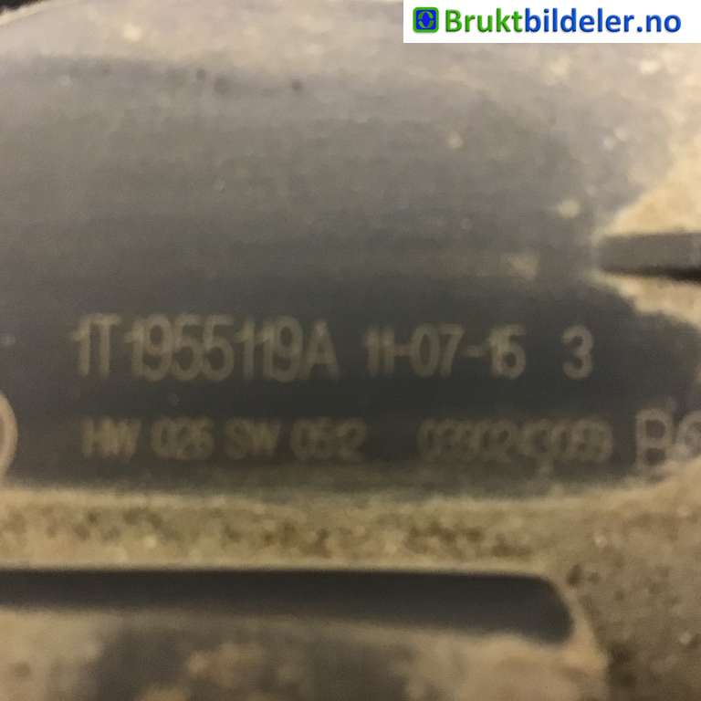Viskermotor frontrute til VW Caddy 2010-2015 (Type III, Fase 2)  (VOLKSWAGEN|1T1 955 119 A|1 397 220 656|)