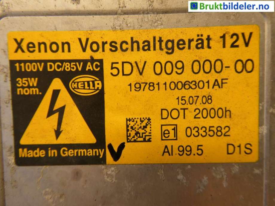 Styreenhet xenon/ballast til Škoda Superb 2008-2015 (Type II)  (SKODA|5M0 907 391|5DV 009 000-00)