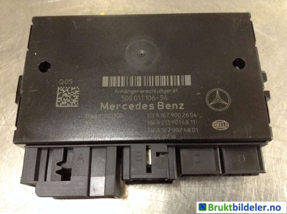 Styreenhet hengerfeste til Mercedes C-Klasse 2018-2021 (Fase 2) (W205) (W205) (MERCEDES|A 167 900 26 04|5DS B011 106-54|)