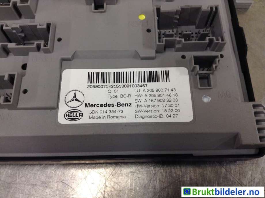 Styreenhet diverse til Mercedes C-Klasse 2018-2021 (Fase 2) (W205) (W205) (MERCEDES|A 205 900 71 43|5DK 014 334-73|)