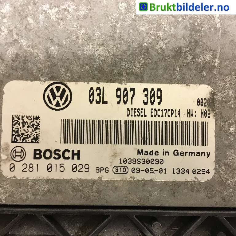 Styreenhet motor til VW Golf VI 2008-2012  (VOLKSWAGEN|03L 907 309|0 281 015 029|)