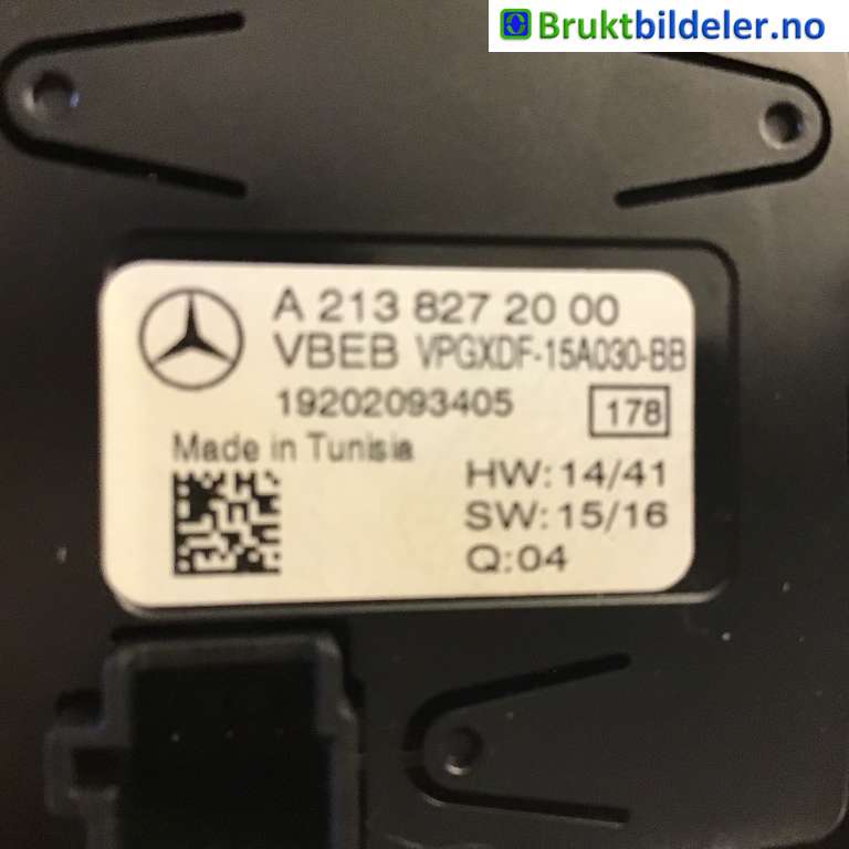 Bryter diverse til Mercedes C-Klasse 2018-2021 (Fase 2) (W205) (W205) (MERCEDES|A 213 827 20 00|19202093405|VPGXDF-15A030-BB)