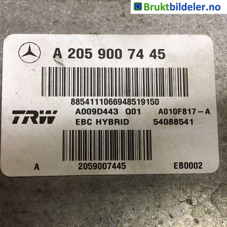 ABS sentral til Mercedes C-Klasse 2018-2021 (Fase 2) (W205) (W205) (MERCEDES|A 205 900 74 45|A009D443 Q01|)