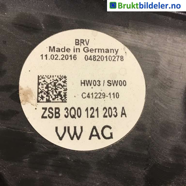 Kjølevifte til VW Passat 2015-2019 (Fase 1) (B8) (B8) (VOLKSWAGEN|3Q0 121 203 A|0482010278|)