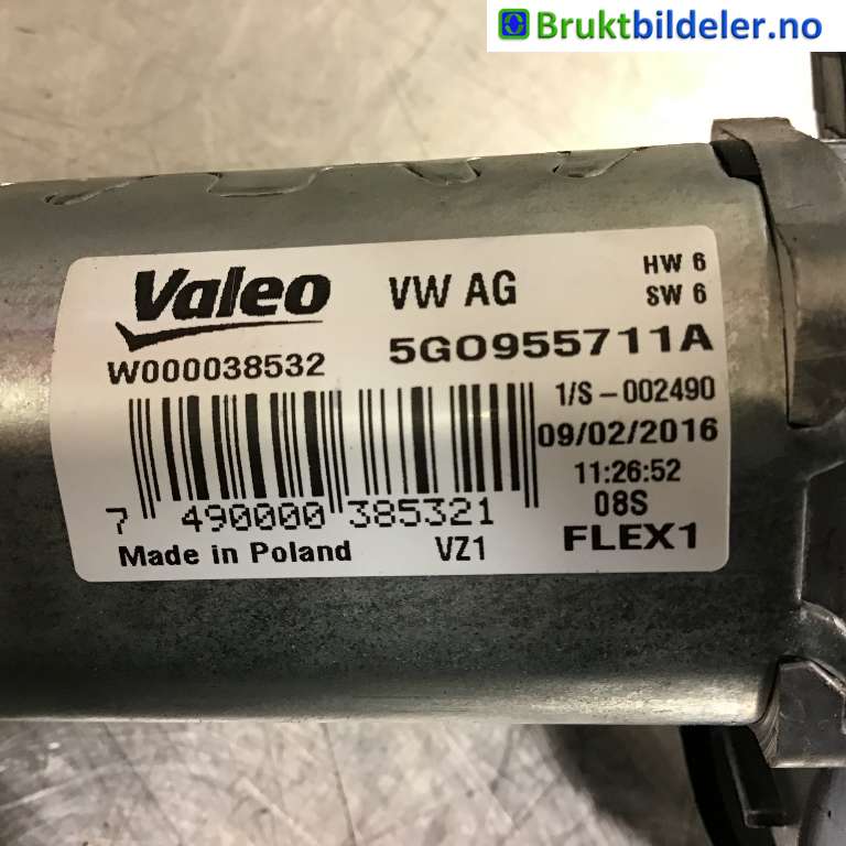 Viskermotor bakrute til VW Passat 2015-2019 (Fase 1) (B8) (B8) (VOLKSWAGEN|5G0 955 711 A|W000038532|)