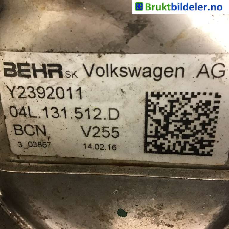 EGR-ventil til VW Passat 2015-2019 (Fase 1) (B8) (B8) (VOLKSWAGEN|04L 131 512 D|Y2392011|)