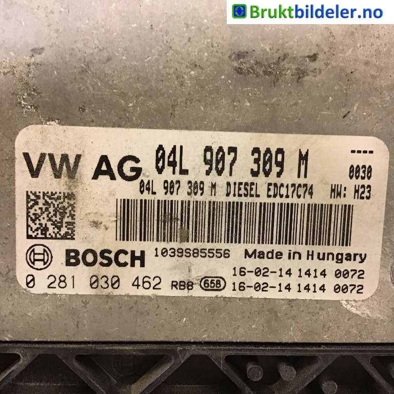 Styreenhet motor til VW Passat 2015-2019 (Fase 1) (B8) (B8) (VOLKSWAGEN|04L 907 309 M|0 281 030 462|)