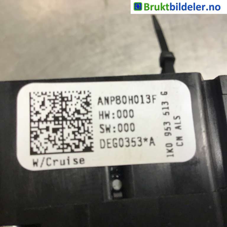 Bryter blink til VW Touran 2007-2010 (Type I, Fase 2)  (VOLKSWAGEN|1K0953513 G|ANP80H013F|)