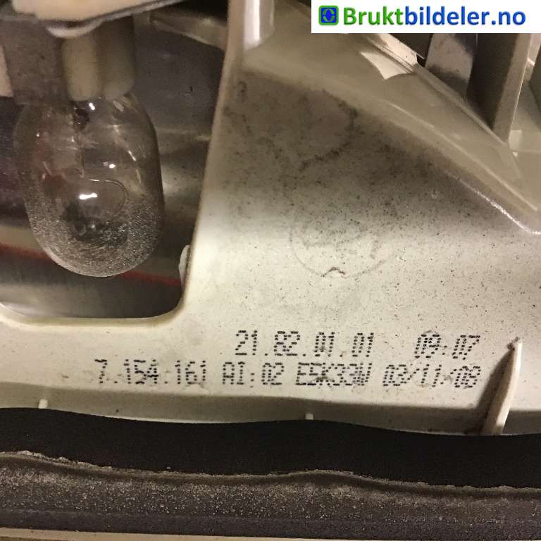 Baklykt venstre indre til BMW 3-Serie 2005-2011 (E90/E91/E92/E93) (E90/E91/E92/E93) (BMW|7 154 161|)