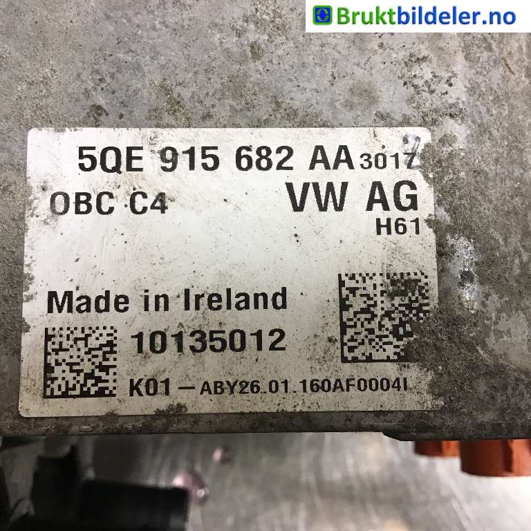 Batterilader (OBC - On Board Charger) til VW e-Golf 2014-2017 (Fase 1)  (VOLKSWAGEN|5QE 915 682 AA|101135012|)