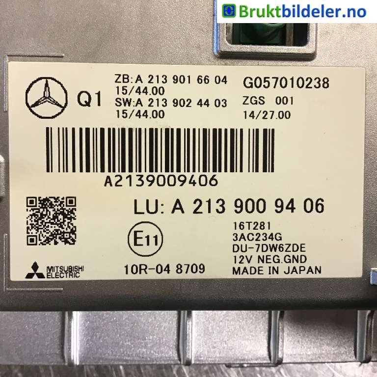 Instrument kjørecomputer til Mercedes E-Klasse 2016-2023 (W213) (W213) (MERCEDES|A 213 900 94 06|G057010238|)