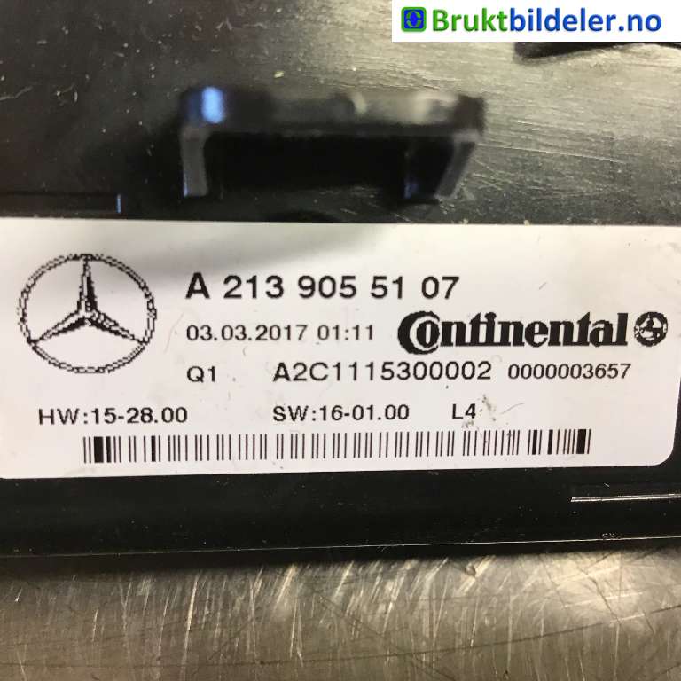 Varmeapparat betjening til Mercedes E-Klasse 2016-2023 (W213) (W213) (MERCEDES|A 213 905 51 07|A2C1115300002|)