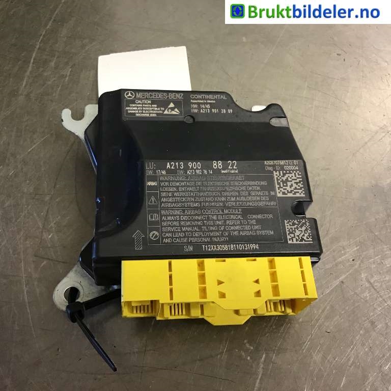 Airbag elektronikk til Mercedes E-Klasse 2016-2023 (W213) (W213) (MERCEDES|A 213 900 88 22|A2C87076812|)
