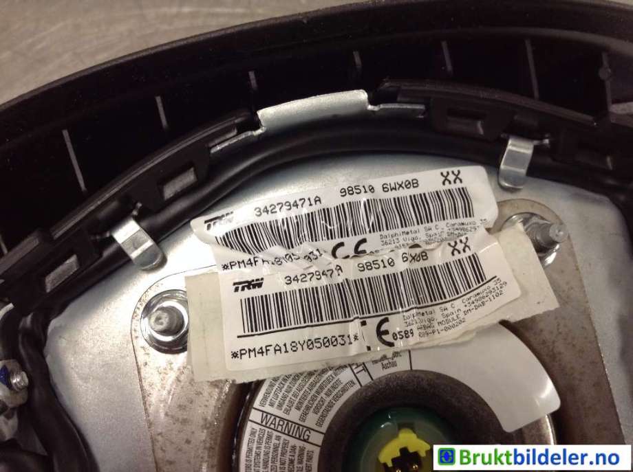 Airbag rattpute til Nissan E-NV200 2014-->>  (NISSAN|985106WX0B|34279471A|985106WX0D)