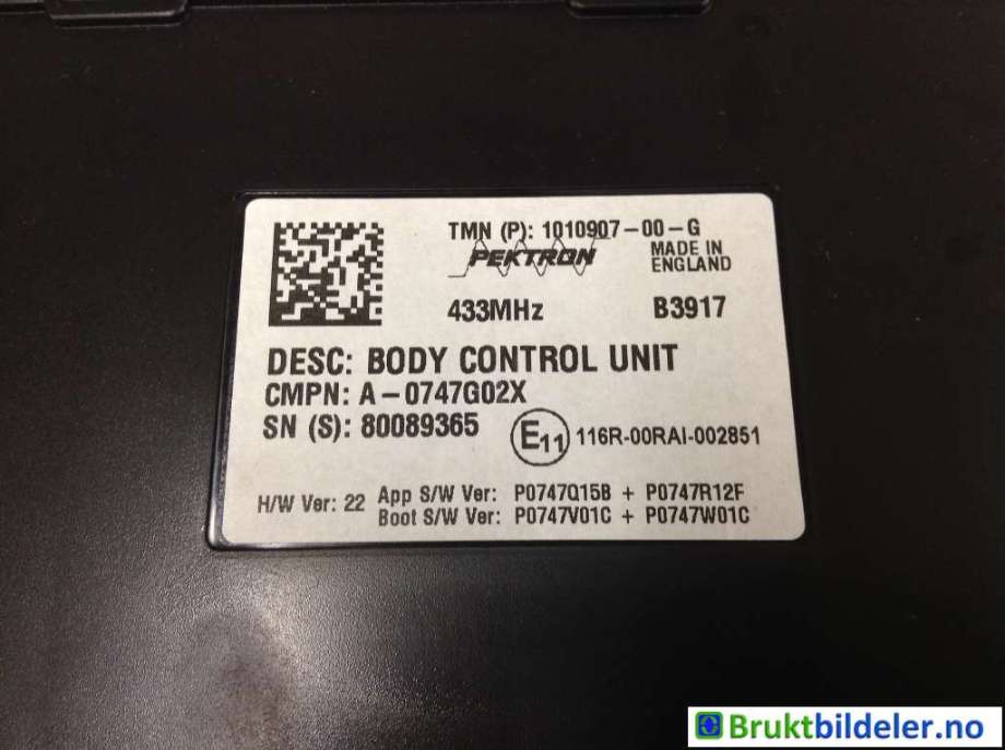 Styreenhet comfort (BCM) til Tesla Model S 2016-2021 (Fase 2)  (TESLA|1010907-00-G|)