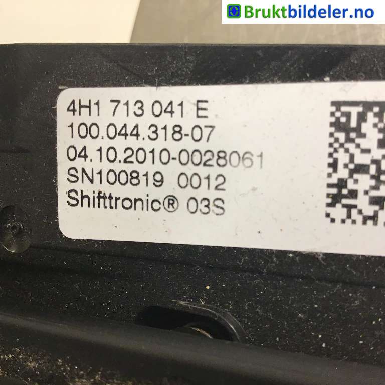 Girstang/girvelger automat til Audi A8 2010-2013 (Type III, Fase 1)  (AUDI|4H1 713 105 A|100.044.318-07|4H1 713 041 E)