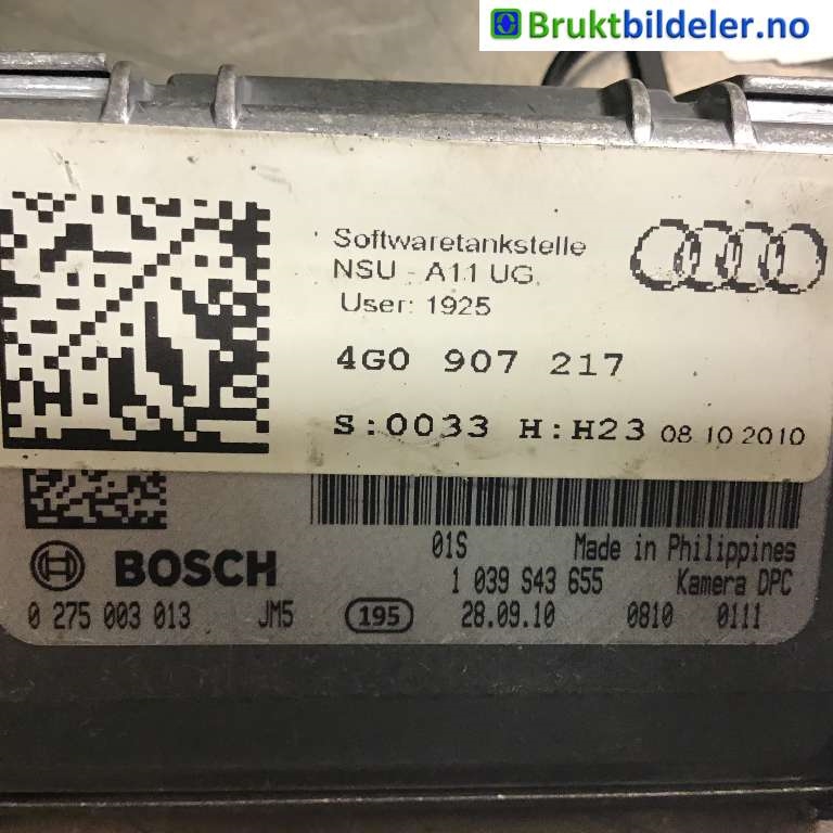 Sensor radar til Audi A8 2010-2013 (Type III, Fase 1)  (AUDI|4G0 907 217|0 275 003 013|)