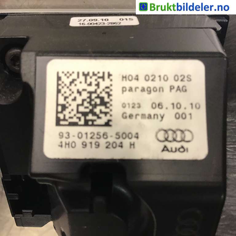 Instrument klokke til Audi A8 2010-2013 (Type III, Fase 1)  (AUDI|4H0 919 204 H|93-01256-5004|)