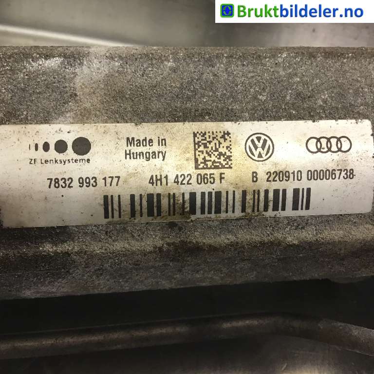 Tannstang til Audi A8 2010-2013 (Type III, Fase 1)  (AUDI|4H1 422 065 F|7832 993 177|)