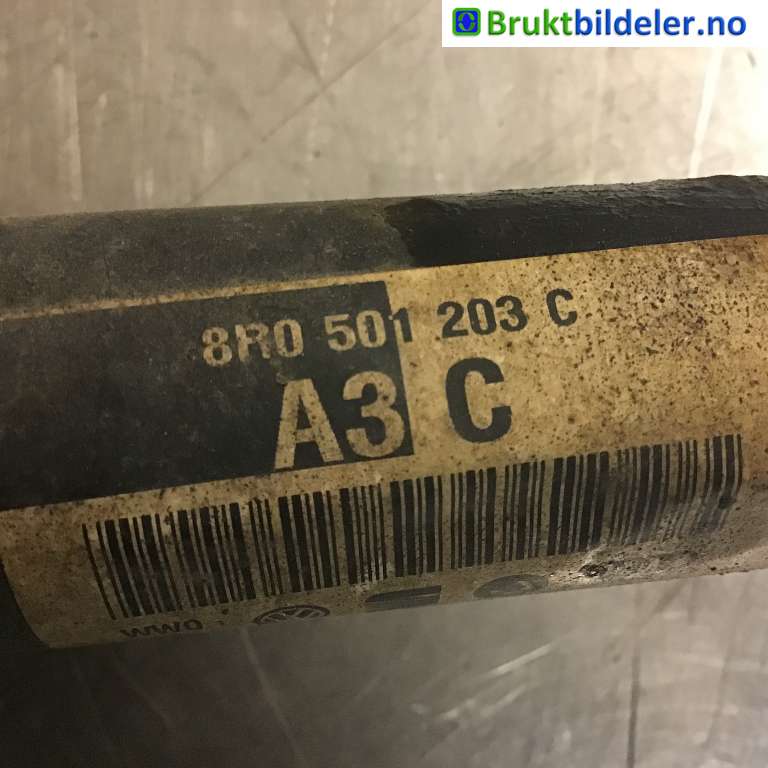 Drivaksel høyre bak til Audi A8 2010-2013 (Type III, Fase 1) (AUDI|8R0 501 203 C|)
