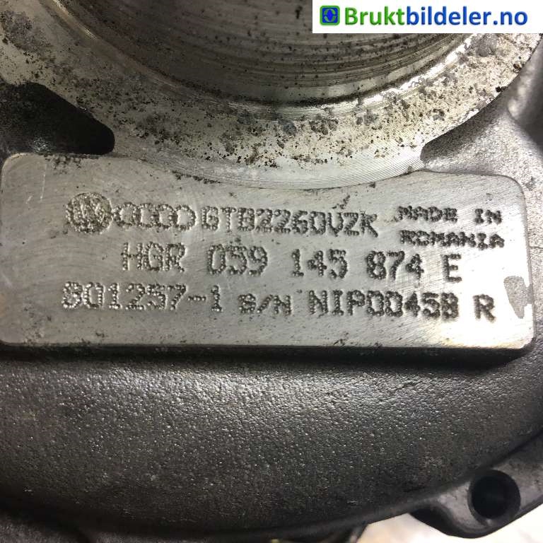 Turbo til Audi A8 2010-2013 (Type III, Fase 1) (AUDI|059 145 874 E|GTB2260VZK|801257-1)