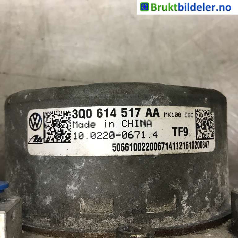 ABS sentral til VW Golf VII 2012-2017 (Fase 1) (VOLKSWAGEN|3Q0 614 517 AA|10.0220-0671.4|3Q0 907 379 AA)