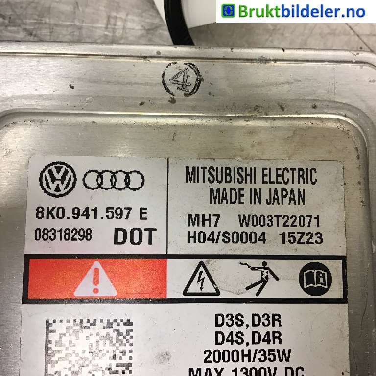 Styreenhet xenon/ballast til VW Golf VII 2012-2017 (Fase 1)  (VOLKSWAGEN|8K0 941 597 E|W003T22071|)