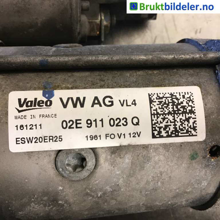 Starter diesel til VW Tiguan 2011-2016 (Type I, Fase 2)  (VOLKSWAGEN|02E 911 023 Q|ESW20ER25|)