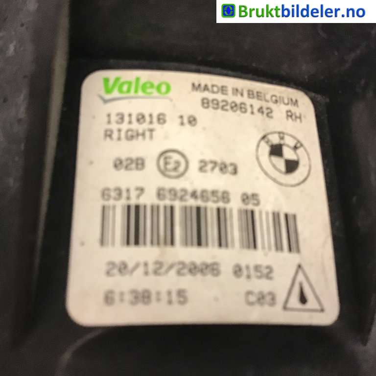 Tåkelykt venstre foran til BMW X5 2007-2013 (E70) (E70) (BMW|63 17 6 924 656-05|89206142|)