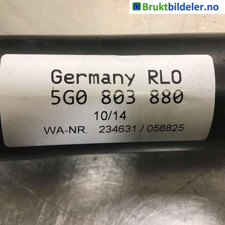 Hengerfeste til VW Golf VII 2012-2017 (Fase 1)  (VOLKSWAGEN|5G0 803 880|)