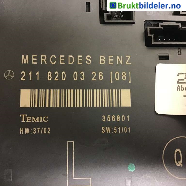 Styreenhet dør venstre foran til Mercedes E-Klasse 2002-2006 (Fase 1) (W211) (W211) (MERCEDES|211 820 03 26 (08)|356801|)