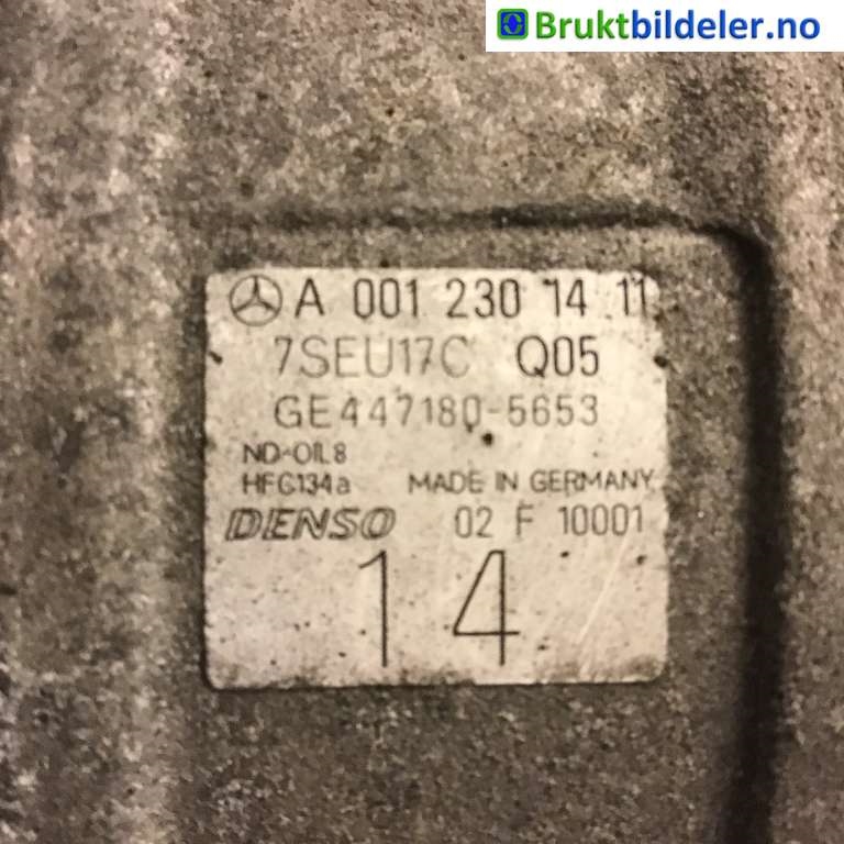 Aircondition kompressor til Mercedes E-Klasse 2002-2006 (Fase 1) (W211) (W211) (MERCEDES|A 001 230 14 11|GE447180-5653|)