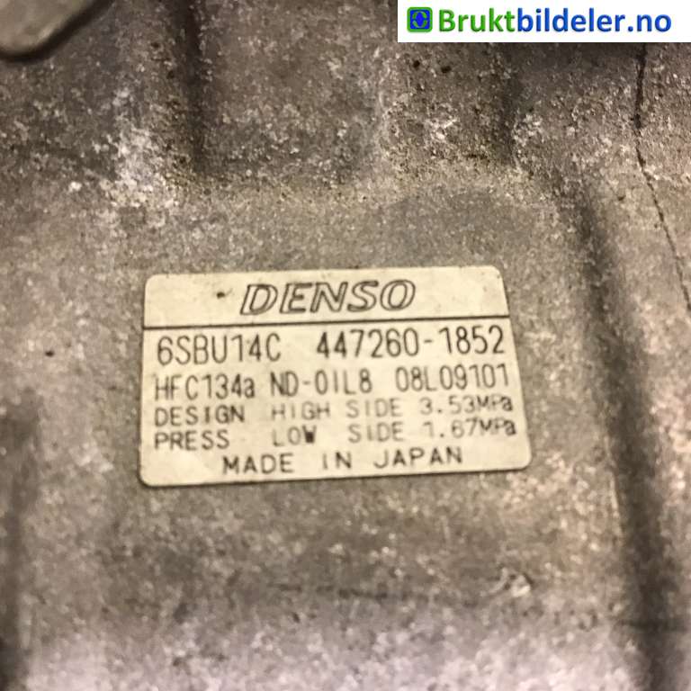 Aircondition kompressor til BMW 3-Serie 2005-2011 (E90/E91/E92/E93) (E90/E91/E92/E93) (BMW|64 52 6 987 862|447260-1852|)