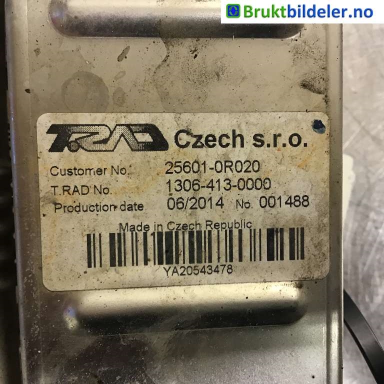 EGR-kjøler til Toyota RAV4 2013-2015 (Type IV, Fase 1)  (TOYOTA RAV 4 2.0 D-4D|25601-0R020|1306-413-0000|)