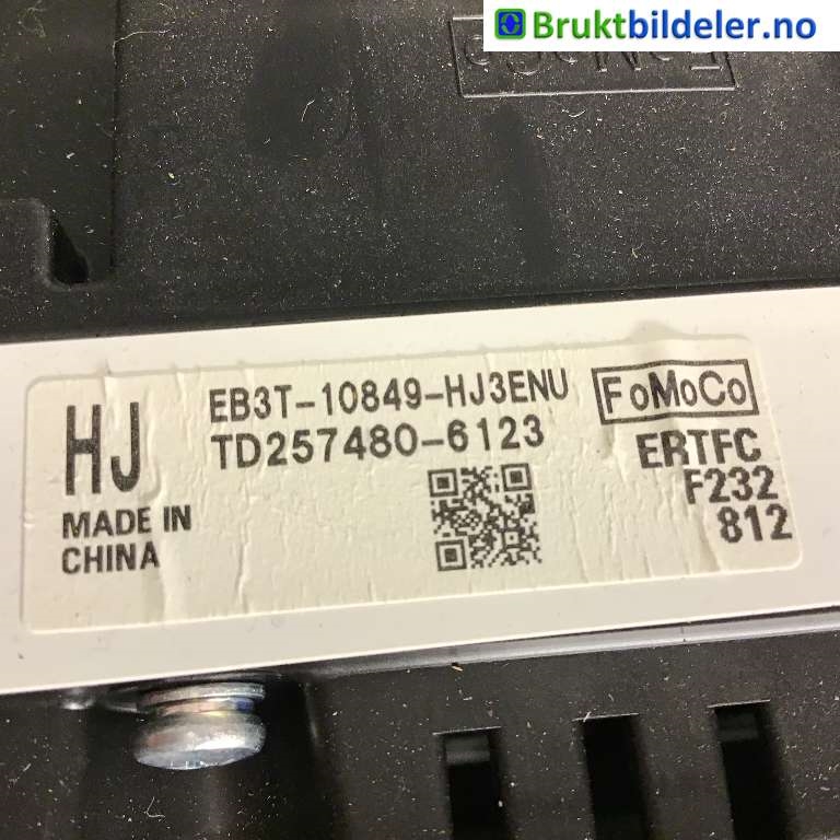 Instrumentpanel til Ford Ranger / Ranger Raptor 2015-2022  (FORD|EB3T-10849-HJ3ENU|TD257480-6123|)