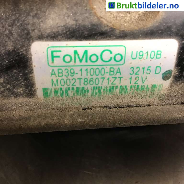 Starter diesel til Ford Ranger / Ranger Raptor 2015-2022  (FORD|AB39-11000-BA|M002T86071ZT|)