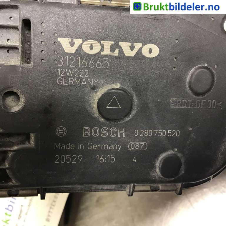 Spjeldhus til Volvo V70 2007-2013 (Type III, Fase 1)  (VOLVO|31216665|0 280 750 520|)
