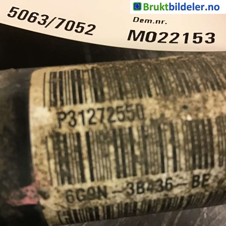 Drivaksel høyre foran til Volvo V70 2007-2013 (Type III, Fase 1)  (VOLVO|31272550|)