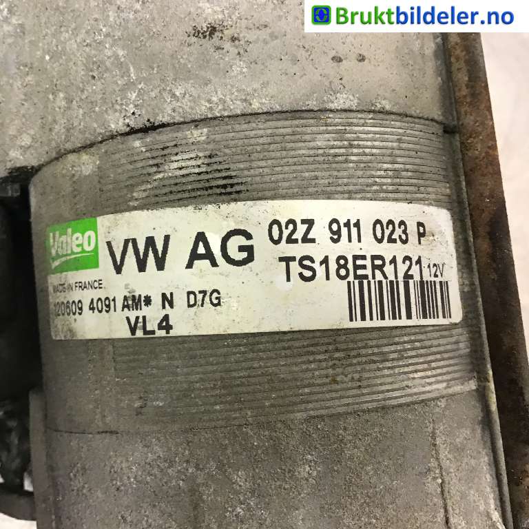Starter diesel til VW Golf VI 2008-2012  (VOLKSWAGEN|02Z 911 023 P|TS18ER121|)