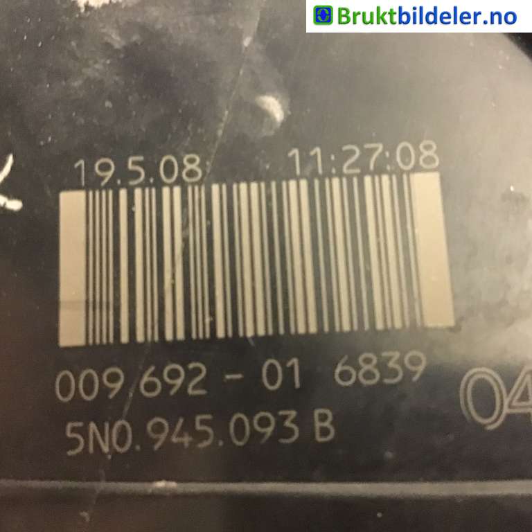 Baklykt venstre indre til VW Tiguan 2007-2011 (Type I, Fase 1)  (VOLKSWAGEN|5N0 945 093 B|009692-01 6839|)